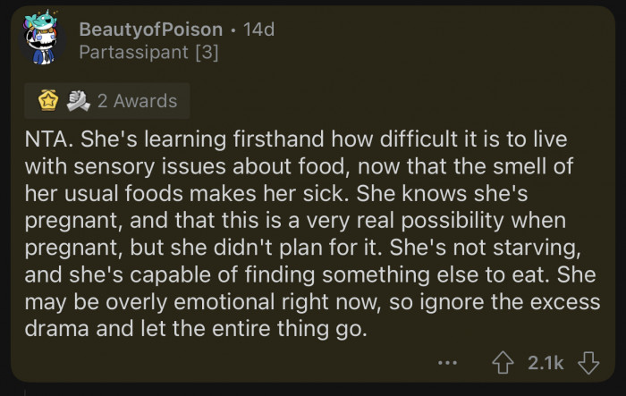 She should have planned for situations like these, just like OP did.