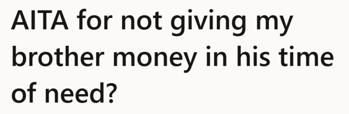 This opening sets the tone for a situation where need, guilt, and family expectations collide.