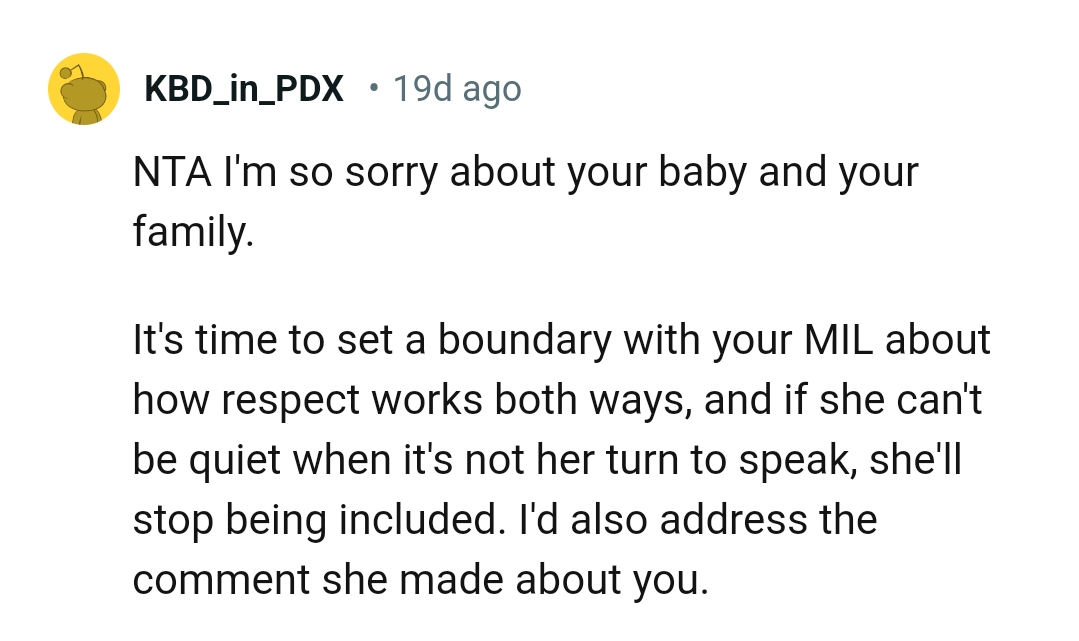 She should stop being included