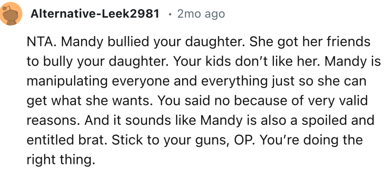 “Mandy Is Manipulating Everyone and Everything Just So She Can Get What She Wants.”