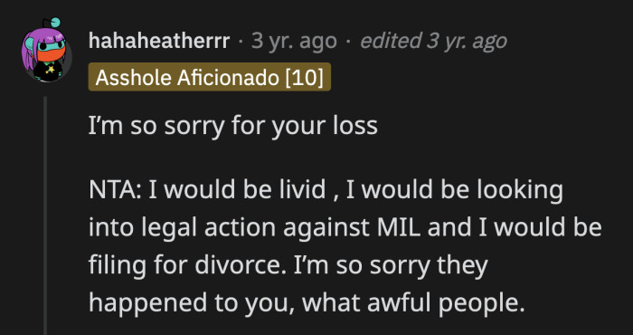 What the hell is wrong with OP's husband, his mother, and their family?