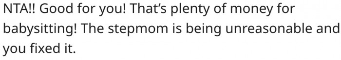 19. She fixed a problem her sister-in-law created.