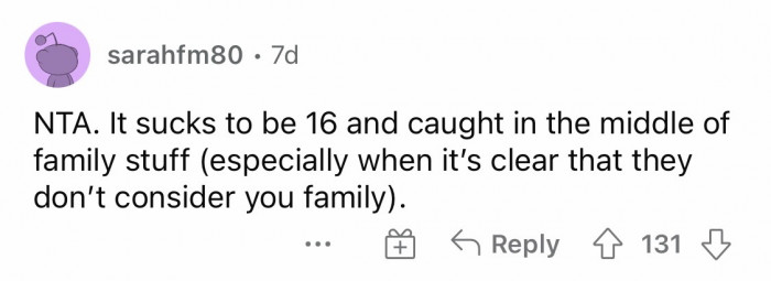 Teenage years and family issues.