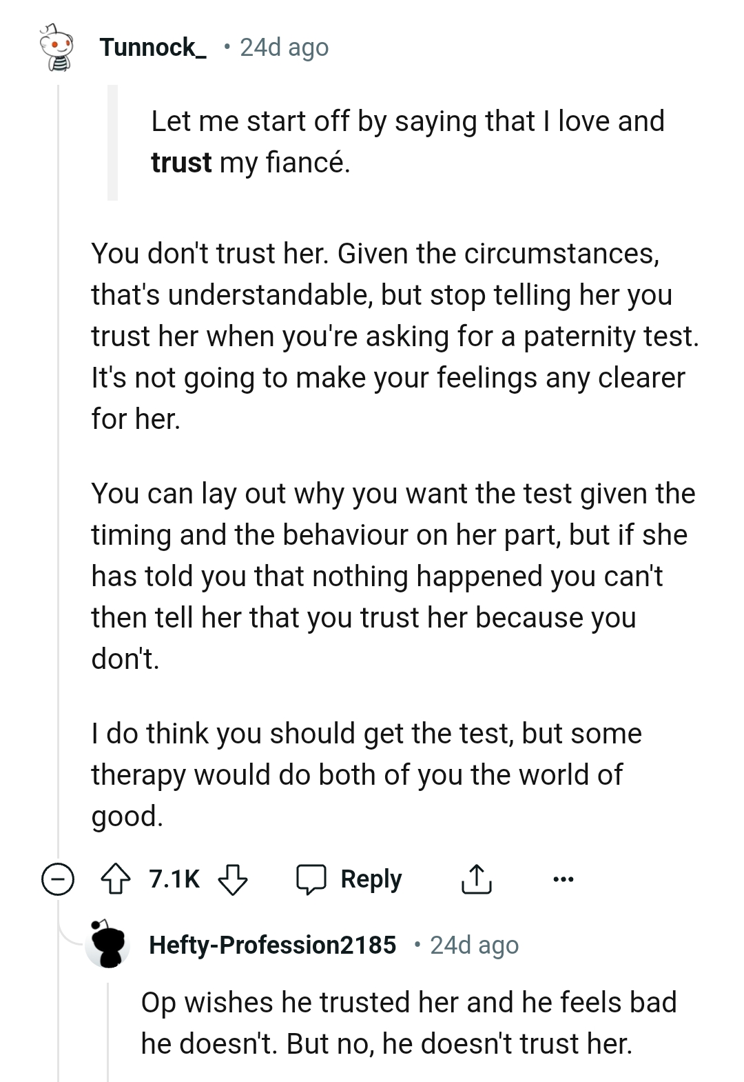 It's very understandable given the circumstances