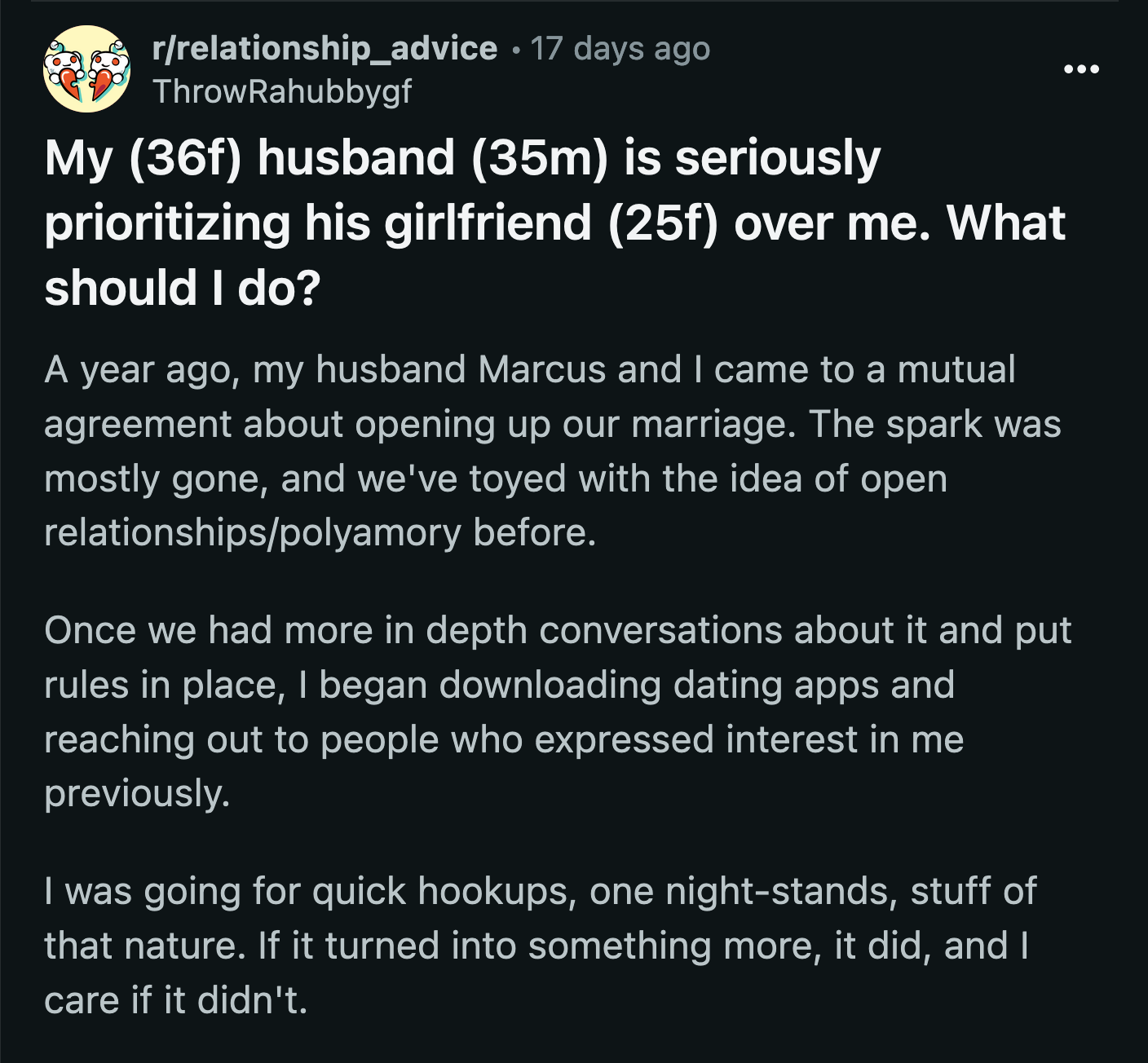 When OP expressed her concerns, Marcus made excuses or refused to engage in a conversation.