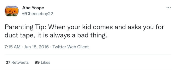 15. Always a Bad Thing...