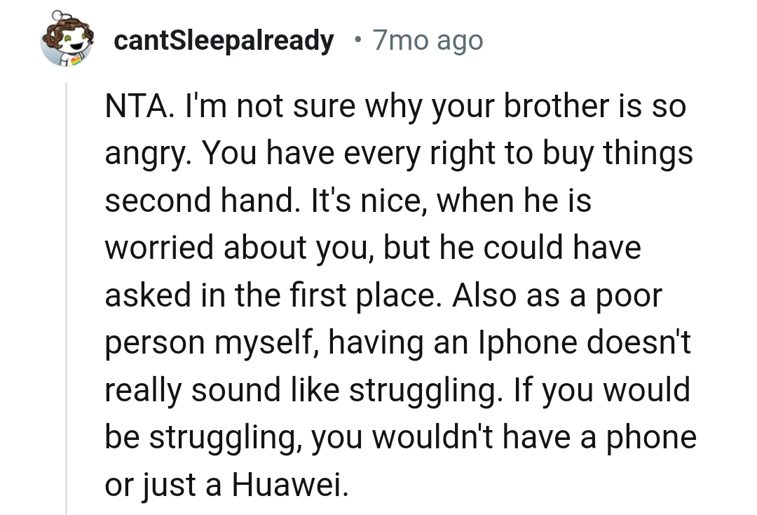 Having an iPhone doesn't really sound like a struggle