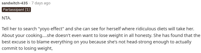 Ultimately, people jumped in saying that she was NTA for this and that her roommate is dealing with her own issues that have nothing to do with OP.
