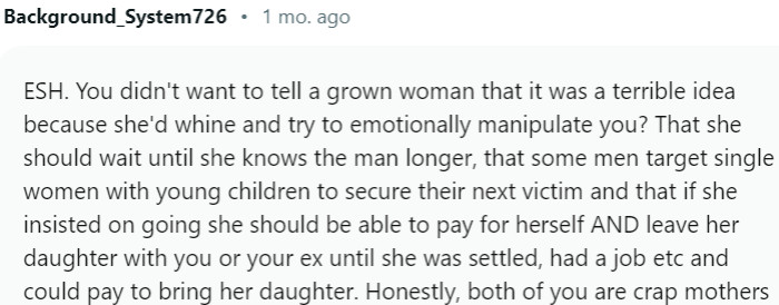 Both of you are crap mothers