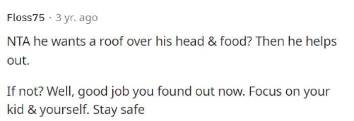 This is definitely a red flag, and his response should be taken to heart because he obviously doesn't understand.