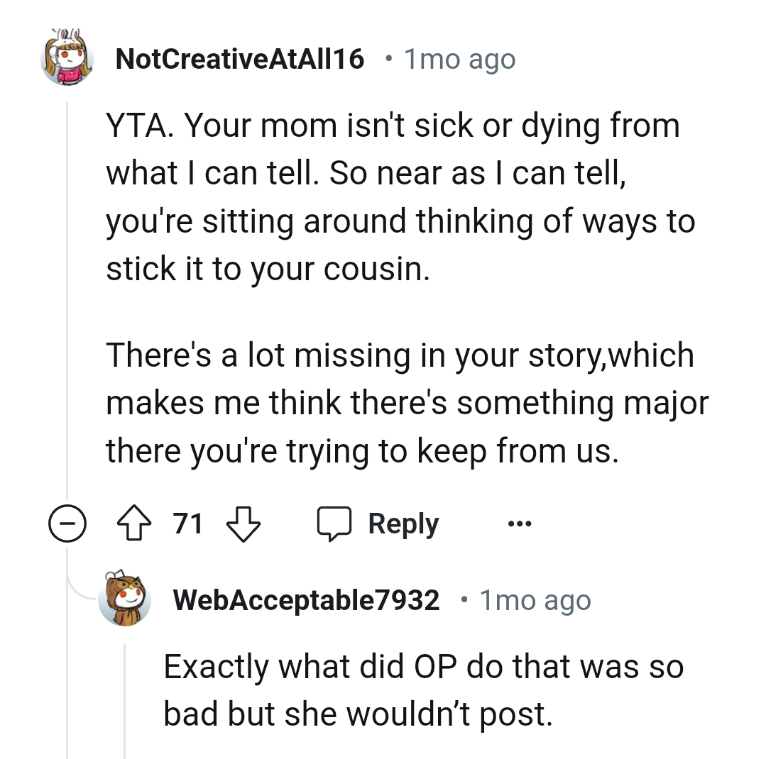 And the comments roll in...