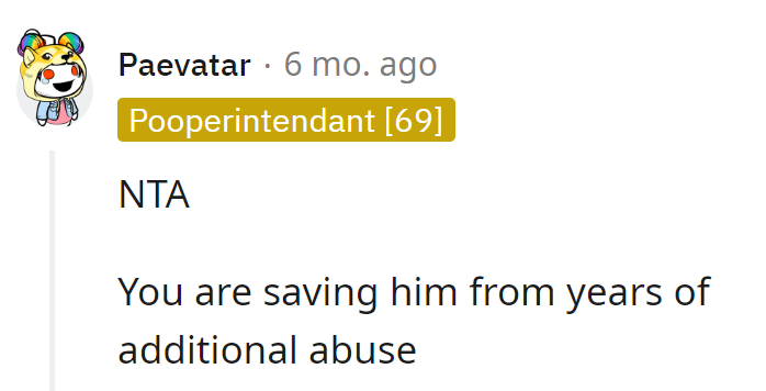 Rescuing him from a subscription to the Abusive Family Monthly Club. #SaviorSiblings