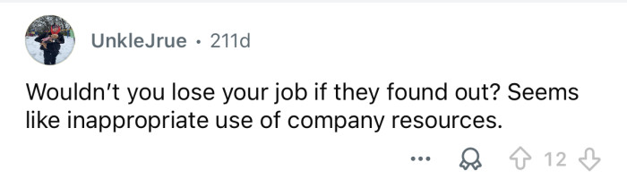 Seems inappropriate.