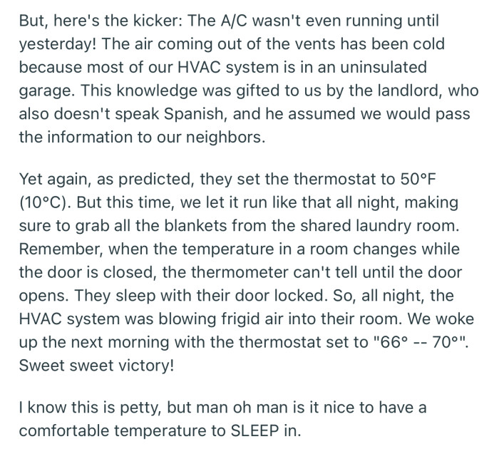 OP and Their Roommate Decided to Give Their Neighbors a Taste of Their Own Medicine with a Little Petty Revenge