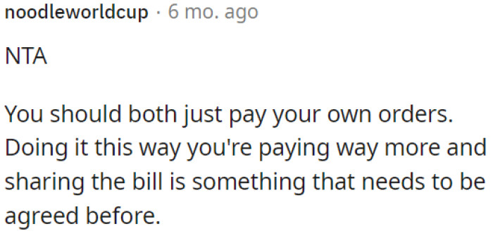 OP and His Friend Need to Agree on It Beforehand to Avoid Overpaying.