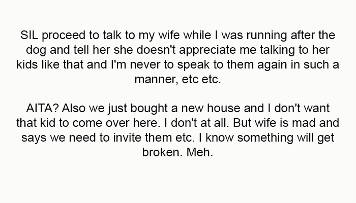 SIL proceeded to talk to my wife.