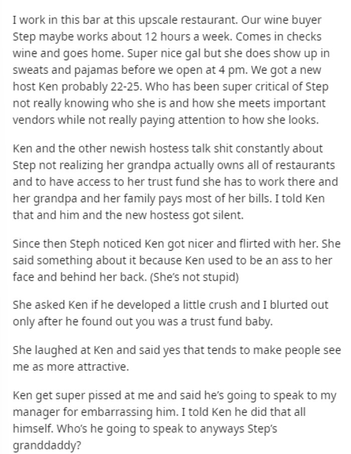 OP explained the situation pretty well and let us know all of the details that we needed to really grasp what's going on here.