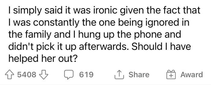 OP ignored her mom but eventually doubted the way she handled the situation.