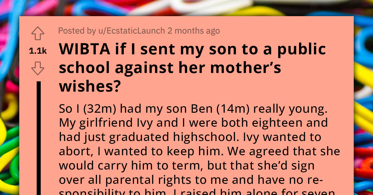 Reddit User Questions If It's Wrong To Enroll Child In Public School Against Mother's Wishes After She Reappears 14 Years Later, Insisting On Catholic School