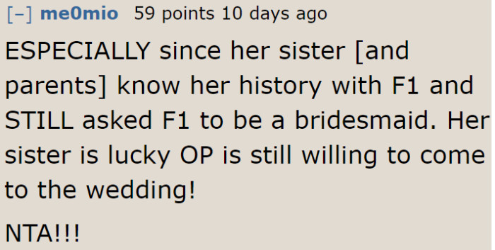 The family should be thankful that the OP is still willing to attend the wedding.