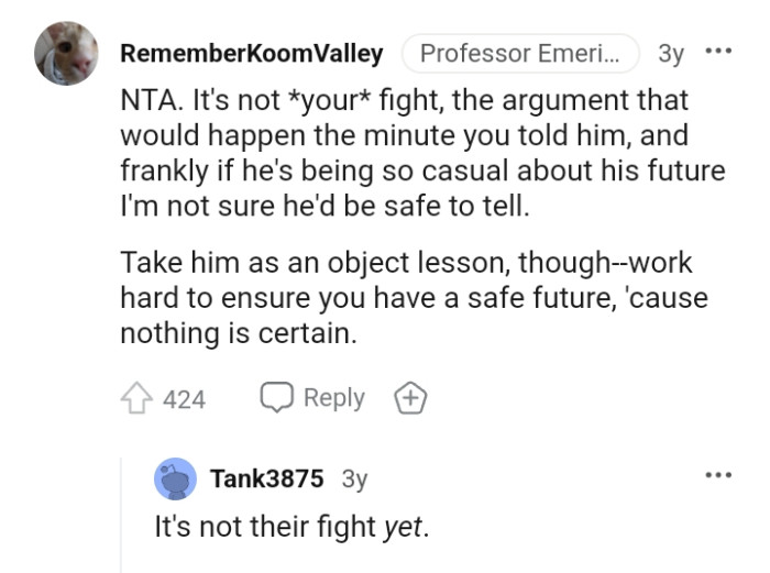 Take him as an object lesson