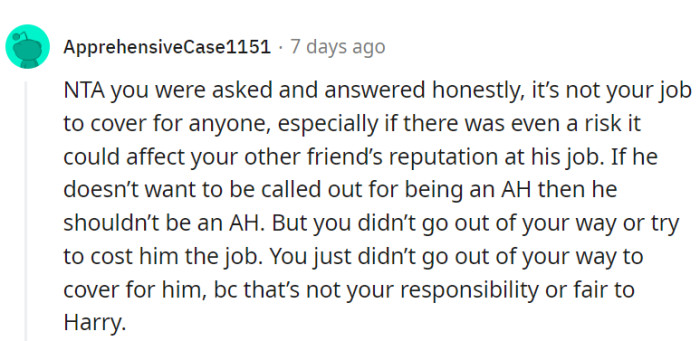 Honesty isn't sabotage; it's just exposing Jamie's true colors.