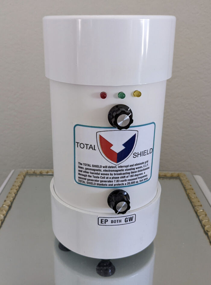 20. My Mother Had This Thing In Her House Blinking Red And Yellow. She Says It Protects Against 5G. Is This Thing Real?