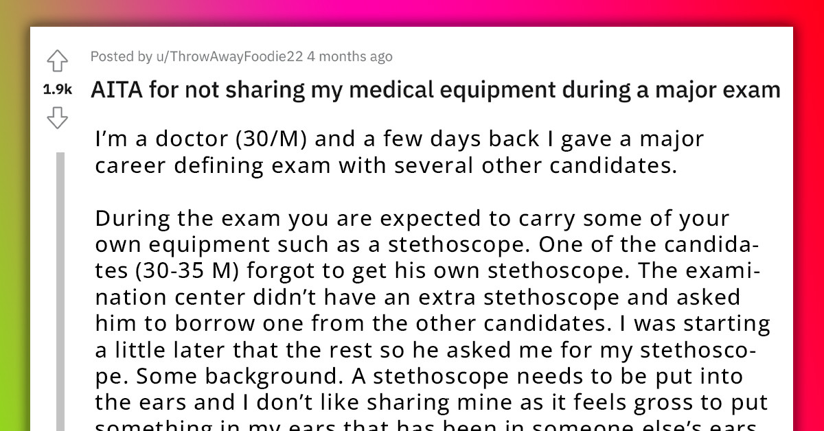 Doctor Refuses To Lend A Stethoscope Before A Major Exam To A Fellow Candidate, Gets Called Out By Colleagues