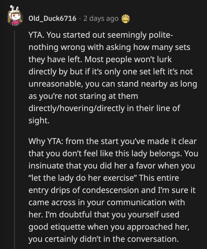Commenters were going back and forth if OP did behave like an a**hole
