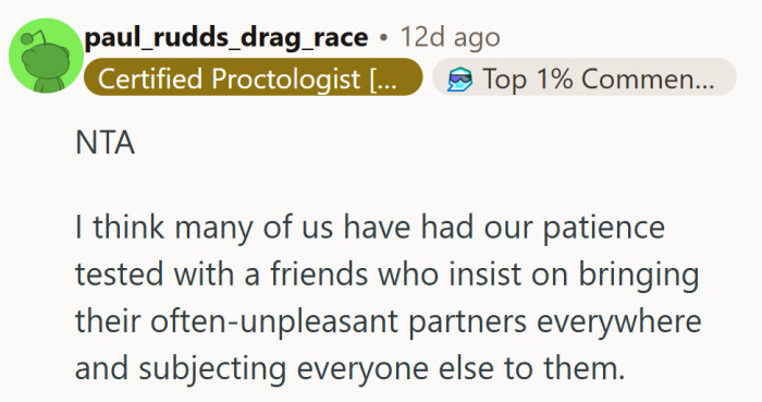 Everyone’s had that friend whose partner drains the room—it’s hard to watch and harder to say something.