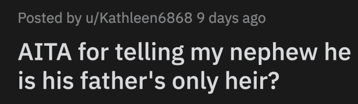 OP tried to make her mom understand in the following days, but she insisted that everything her brother left would now belong to the fiancée.