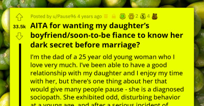Dad Threatens To Tell Daughter's Boyfriend That She's A Diagnosed Sociopath To Prevent Potential Marriage From Happening
