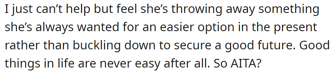 So, he wants to know if his POV was wrong: