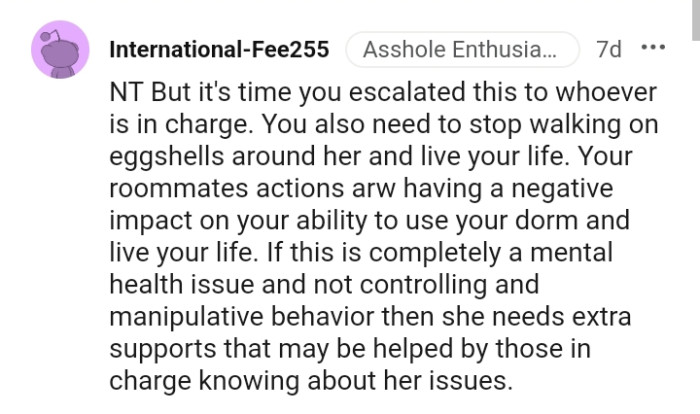 The OP Needs to Stop Walking on Eggshells