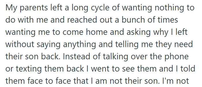 He met them face to face, not to reconcile, but to free them—and himself—from a story that was never real.