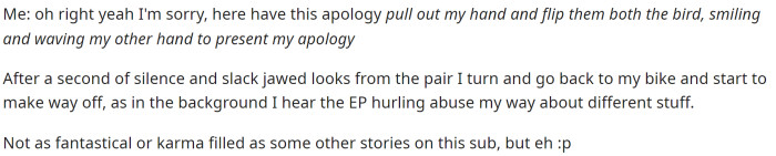 The way that OP reacted is hilarious, and we all love that she could get a little bit of revenge on them for talking about her.