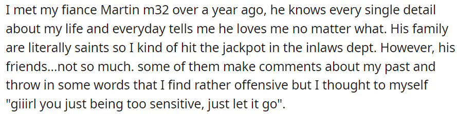 Girl, you're being too sensitive