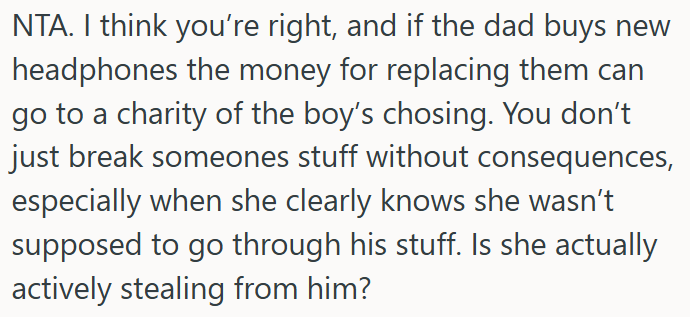 OP Is Right to Hold Her Accountable for Breaking His Stepson's Things and Invading His Privacy.