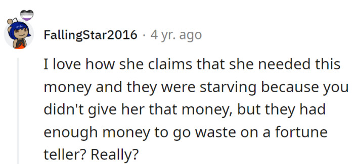 Fortune teller fees? Must be reading a different kind of budget forecast!