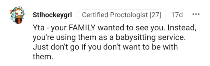 Don't go if you don't want to be with them