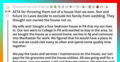 Dad Evicts His Own Son, Future Daughter-In-Law, And Her Family When They Bar Him And His Wife From Their Wedding