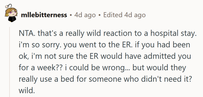 Pretty sure the ER isn’t running a “just for kicks” inpatient program.