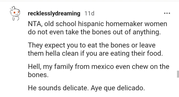 This Redditor's family even chews on the bone