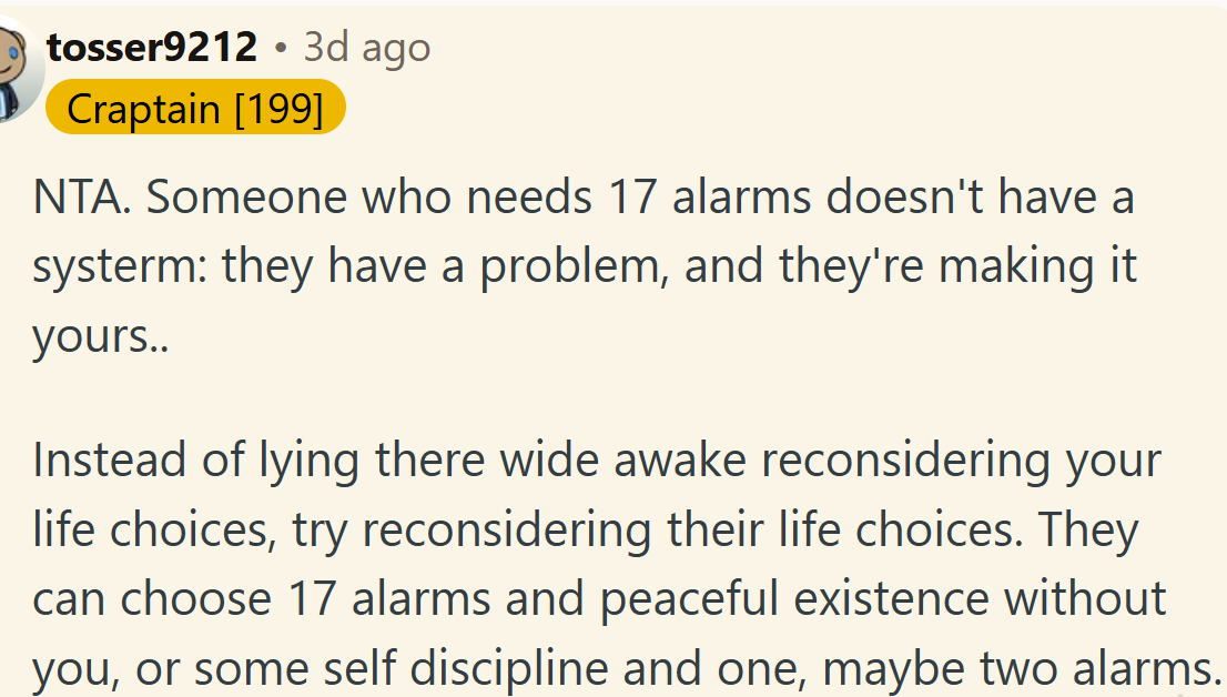 17 alarms are not really a system