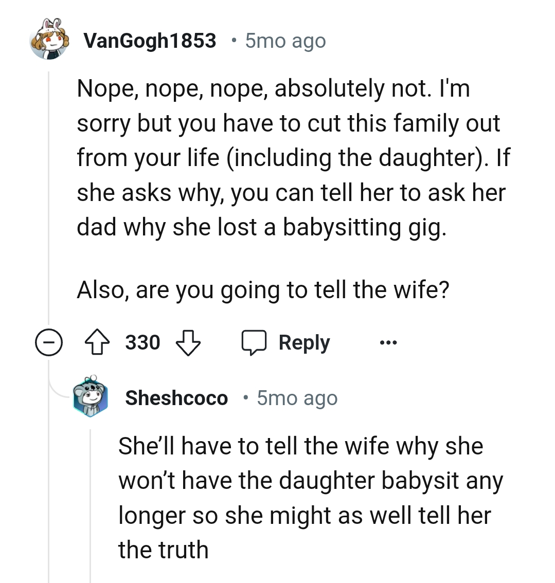 Let's head into the comments section and find out what other Redditors have to say regarding the story