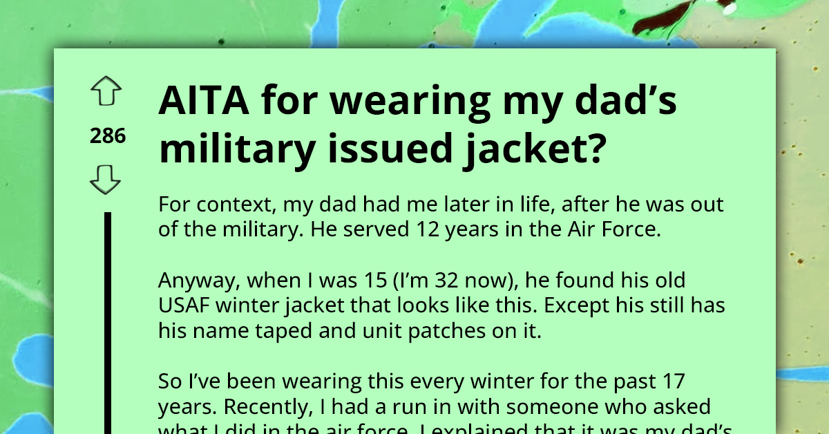 Man Gets Queried By Stranger For Wearing His Dad’s Military Issued Jacket, Seeks People's Opinion About It Online