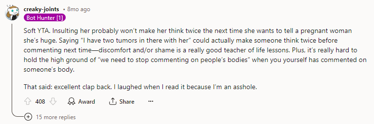 I laughed when I read it because I’m an asshole.