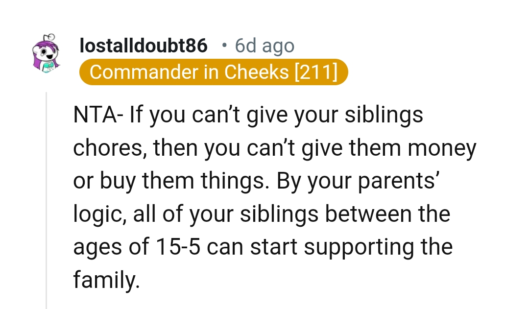 They Can Start Supporting the Family