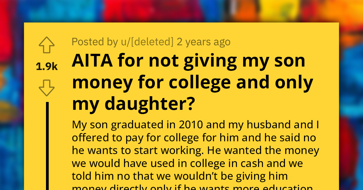 Parents Unsure How To Handle Son's Request For Money He Turned Down 12 Years Ago