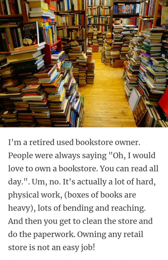 10. A retired used book store owner